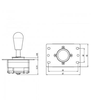 Samducksa joystick SDL-301-DX-WH Diagram