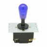 Korean high-end joystick transparent short rod. Purple. Face view.