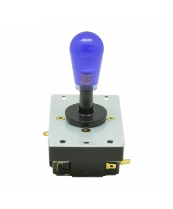 Korean high-end joystick transparent short rod. Purple. Side view.