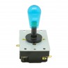 Korean high-end joystick transparent short rod. Light blue. Side view.