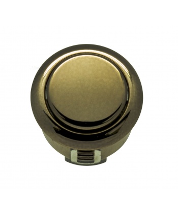 Sanwa metal button OBSJ-24, Gun Metal color. Face view.