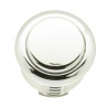 Sanwa metal button OBSJ-24, Silver. Face view.