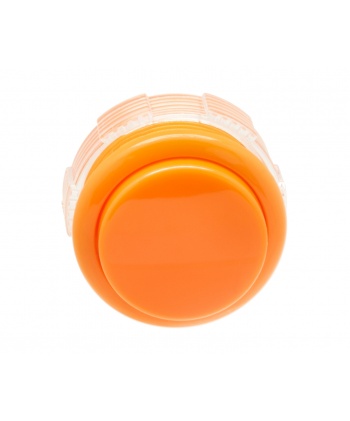 Orange Crown Button 30 mm, front view.