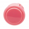 Sanwa 30 mm button. Pink color, front view.